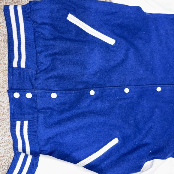 Sledwise Blue and White Varsity Jacket size large - Picture 3 of 12